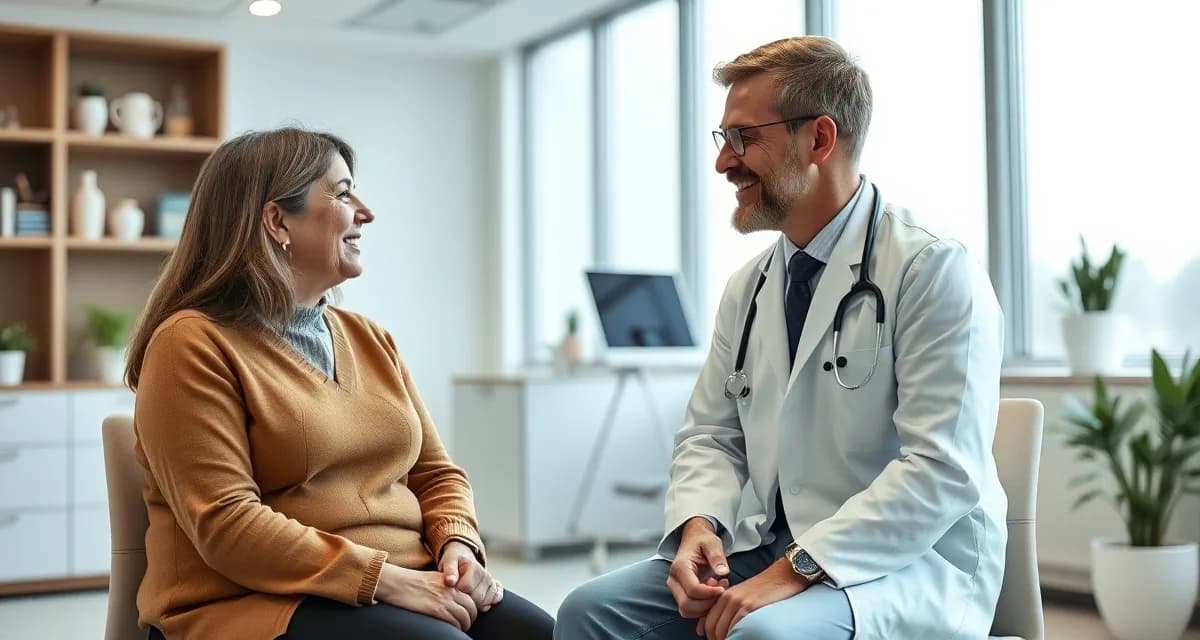 Woman consulting with physician via telehealth for medical weight loss program in Madison, Wisconsin home office setting