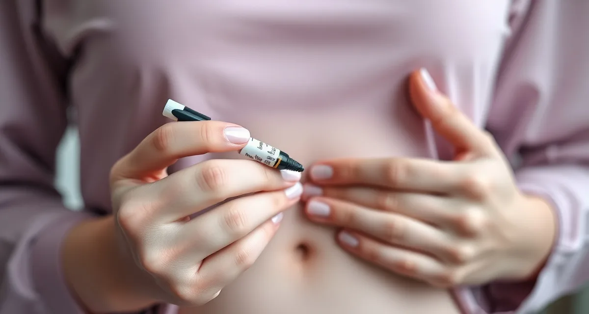 Clinical illustration of retatrutide treatment for gout obesity showing compounded GLP-1 peptide pharmaceutical preparation in modern medical setting