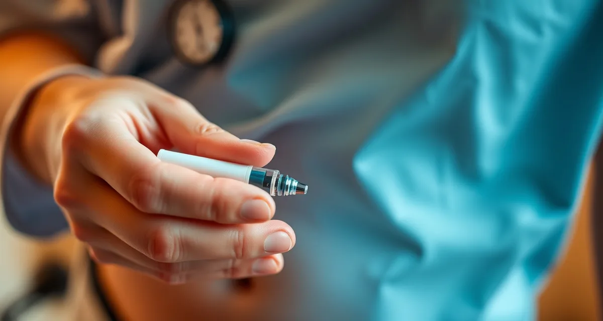 Semaglutide injection pen next to wine glass illustrating alcohol and GLP-1 medication interaction considerations