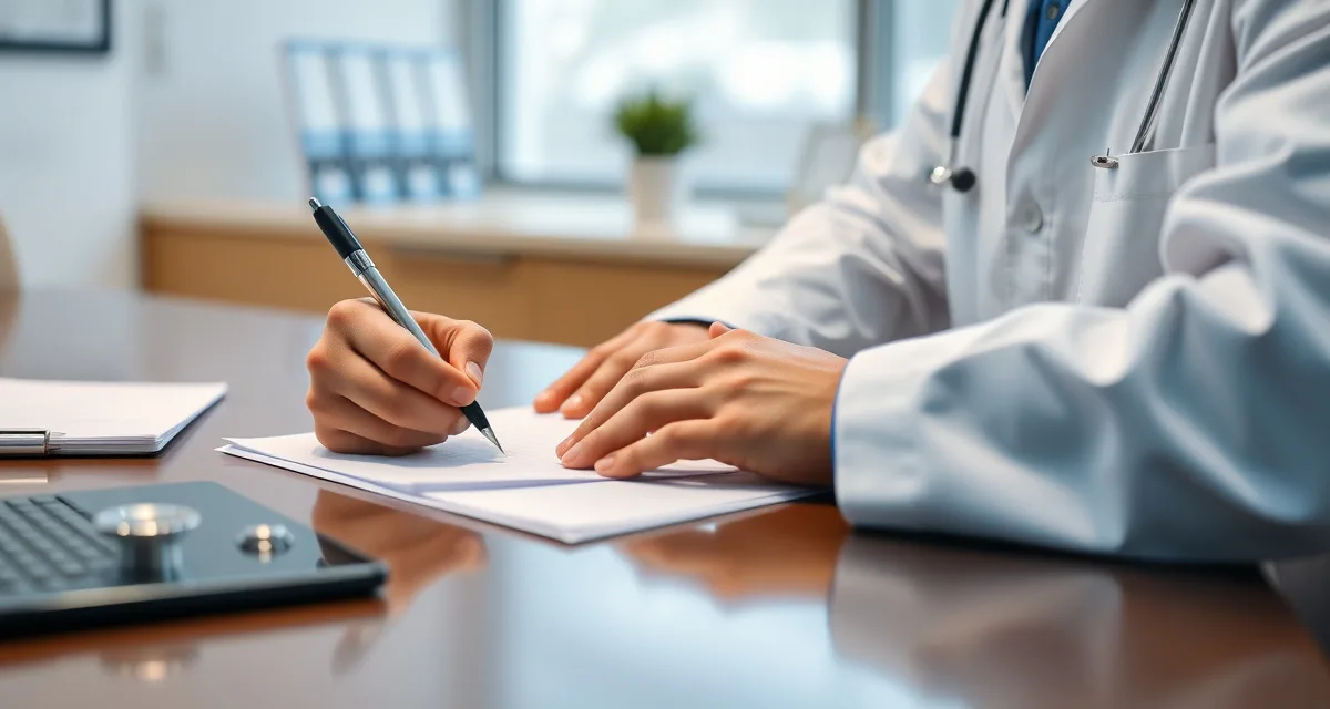 Semaglutide medication vial for celiac disease weight management with clinical documentation and patient care elements