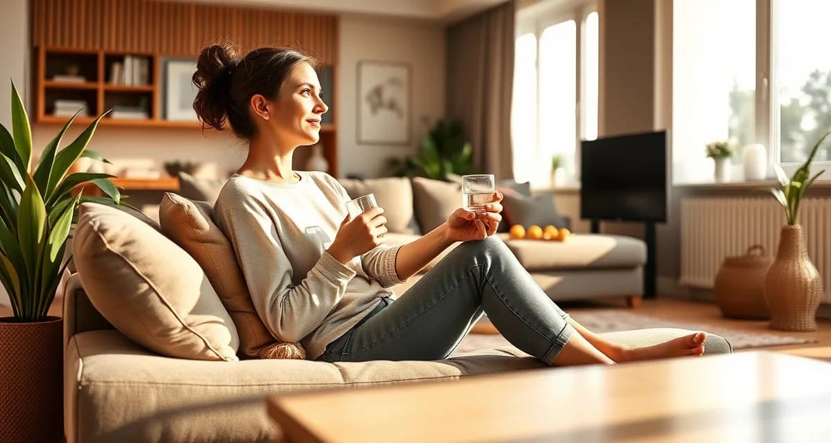 Woman experiencing reduced food cravings and mental clarity while looking at healthy meal, demonstrating semaglutide's food noise reduction benefits.