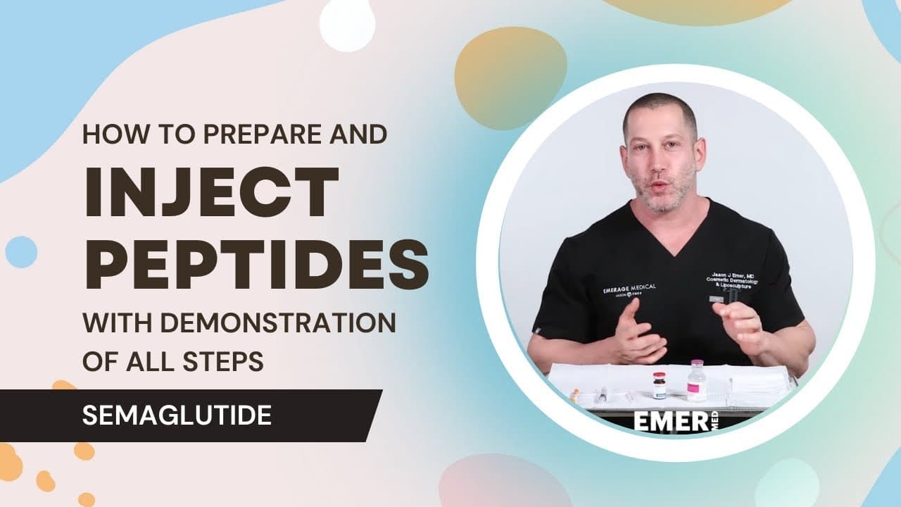HOW TO PREPARE AND INJECT PEPTIDES WITH DEMONSTRATION OF ALL STEPS - SEMAGLUTIDE - Dr. Jason Emer
