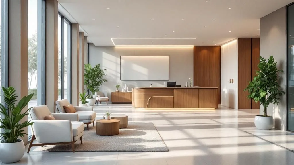 Interior of Red Velvet Body Sculpting and Wax Studio