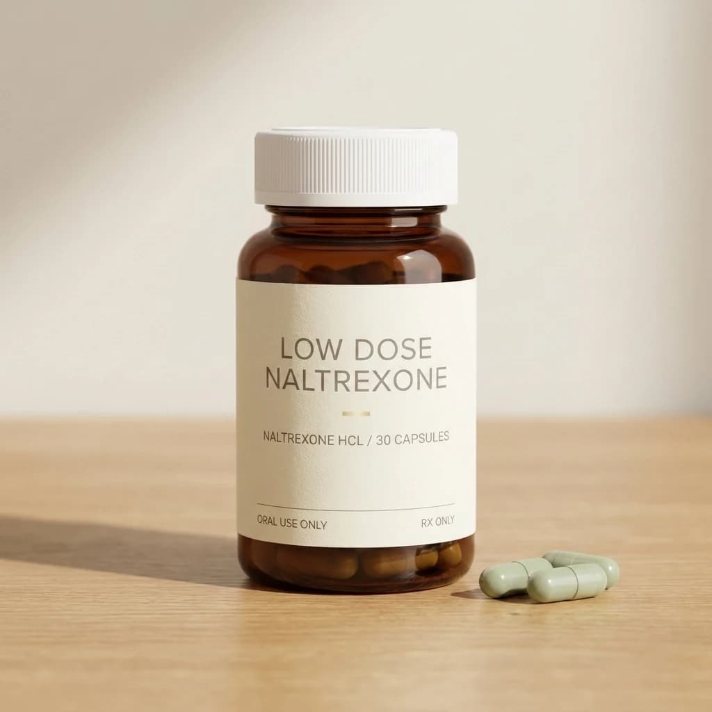 Low Dose Naltrexone Longevity research profile visual summary