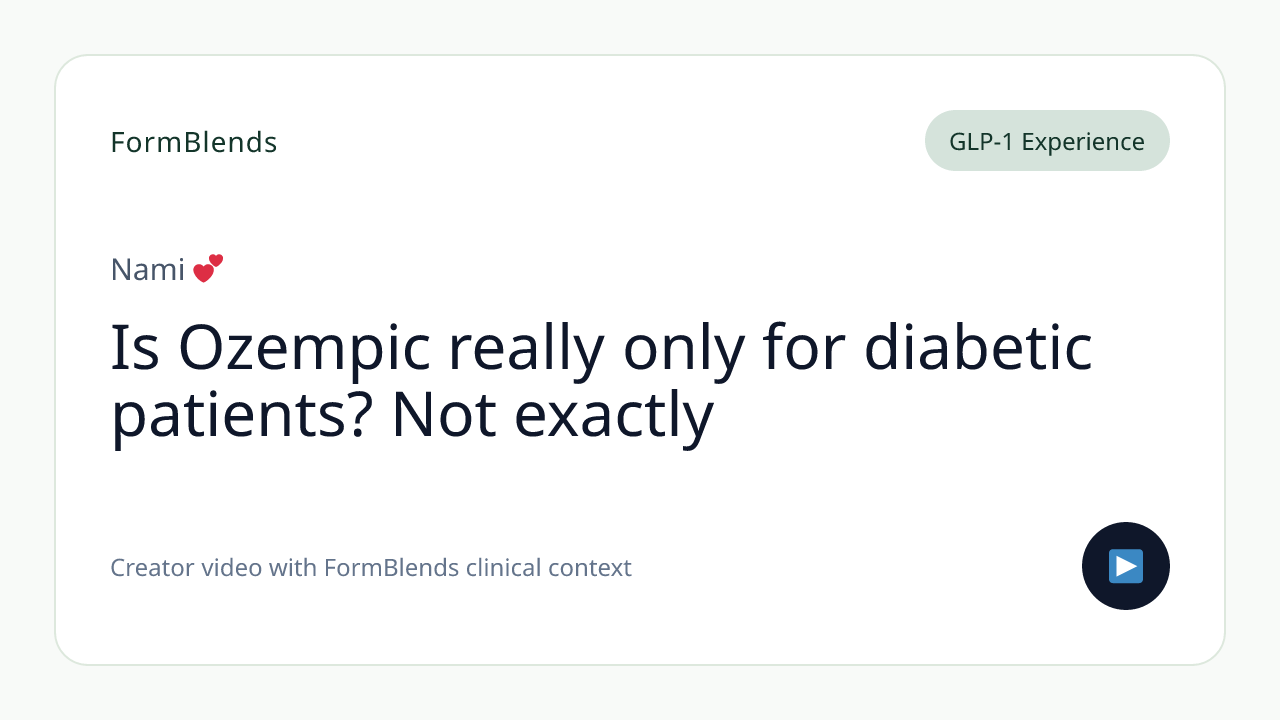 Is Ozempic really only for diabetic patients? Not exactly