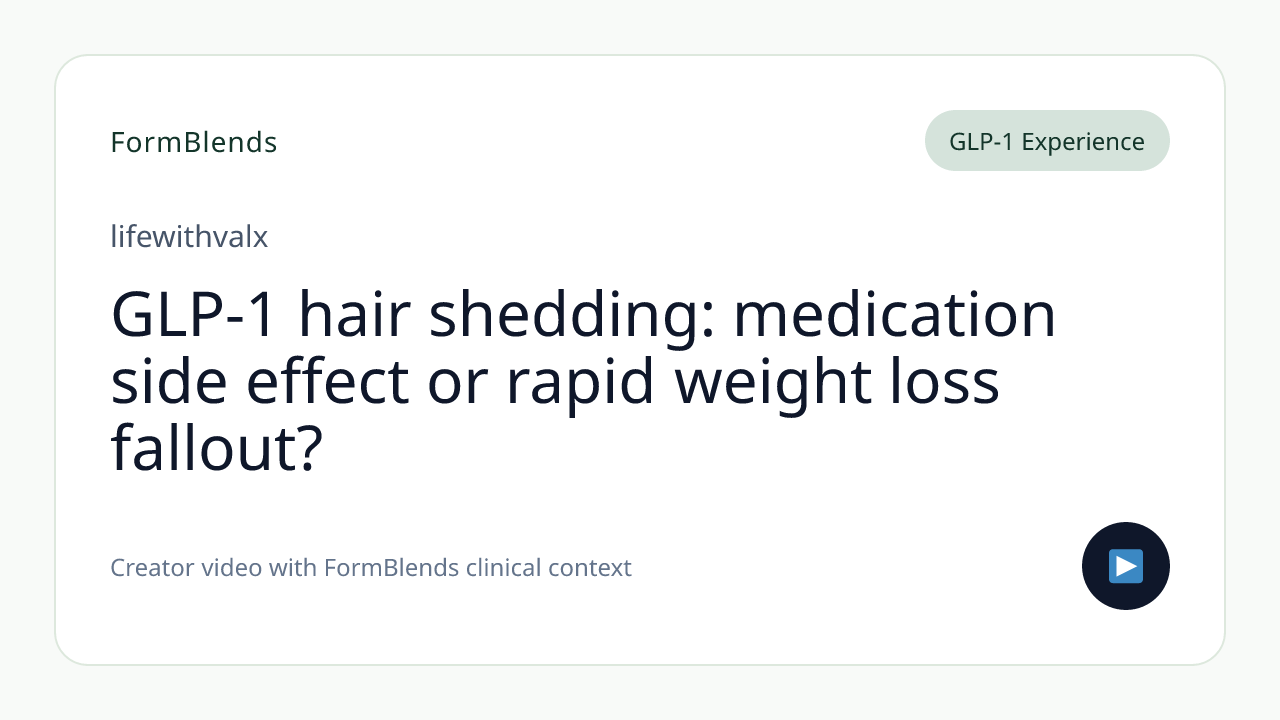 GLP-1 hair shedding: medication side effect or rapid weight loss fallout?