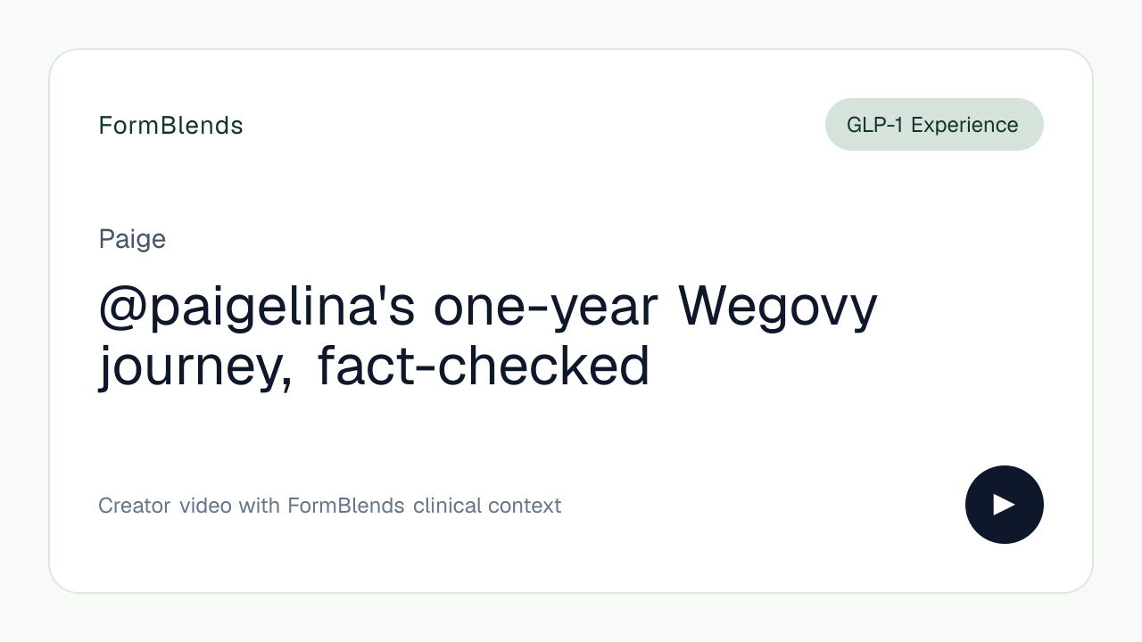 @paigelina's one-year Wegovy journey, fact-checked