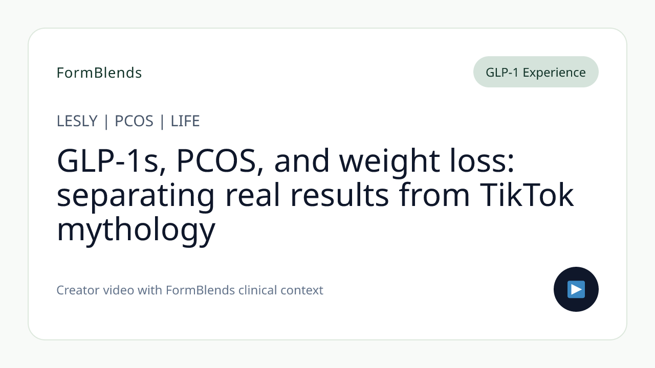 GLP-1s, PCOS, and weight loss: separating real results from TikTok mythology