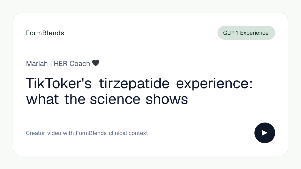 TikToker's tirzepatide experience: what the science shows
