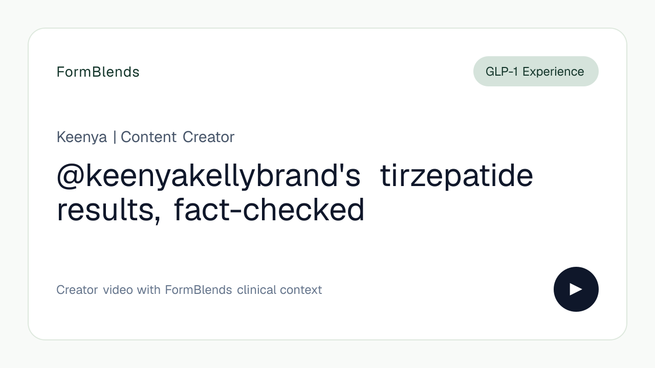 @keenyakellybrand's tirzepatide results, fact-checked