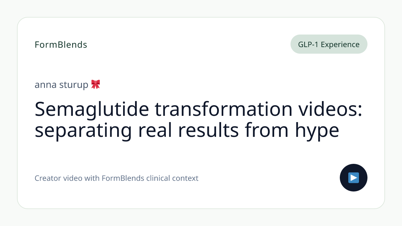 Semaglutide transformation videos: separating real results from hype