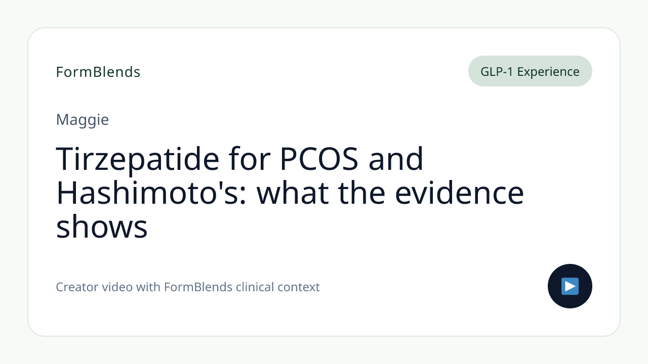 Tirzepatide for PCOS and Hashimoto's: what the evidence shows