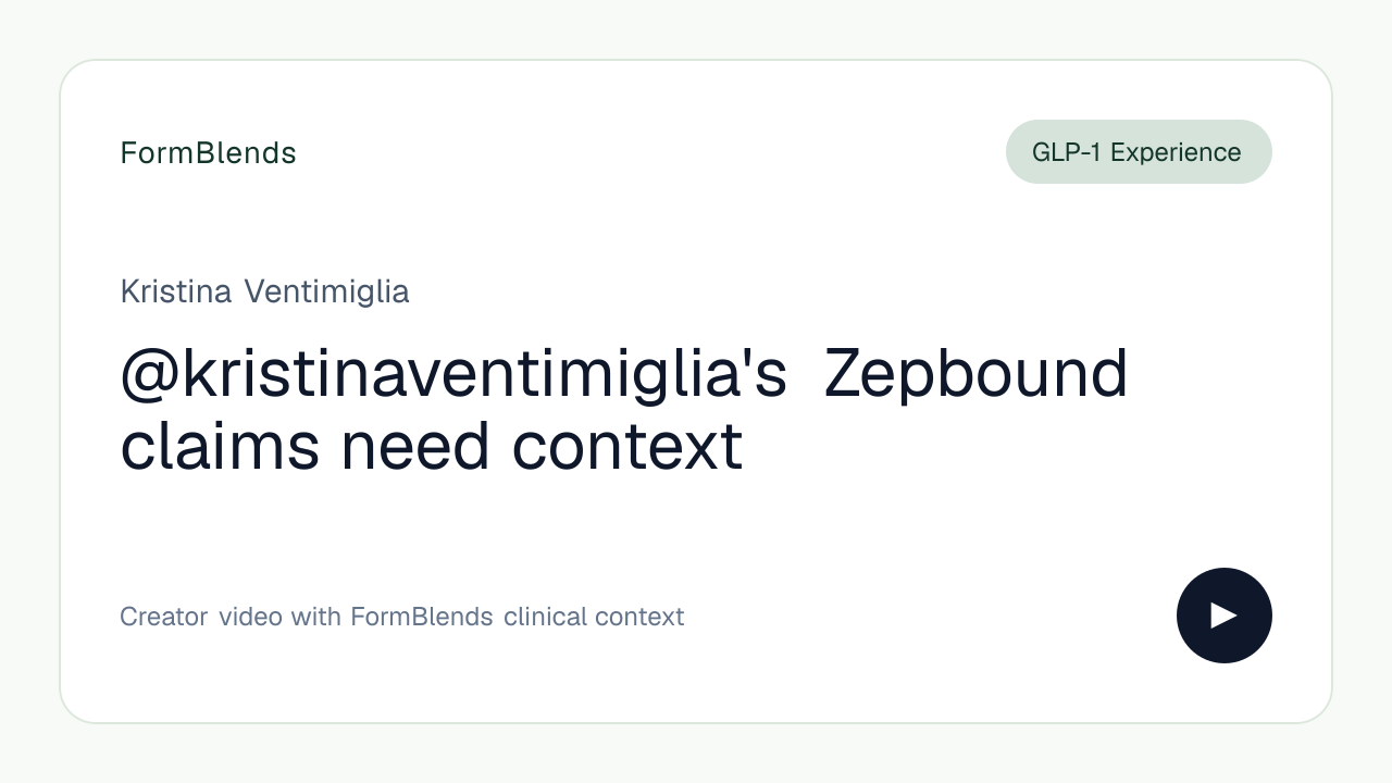 @kristinaventimiglia's Zepbound claims need context