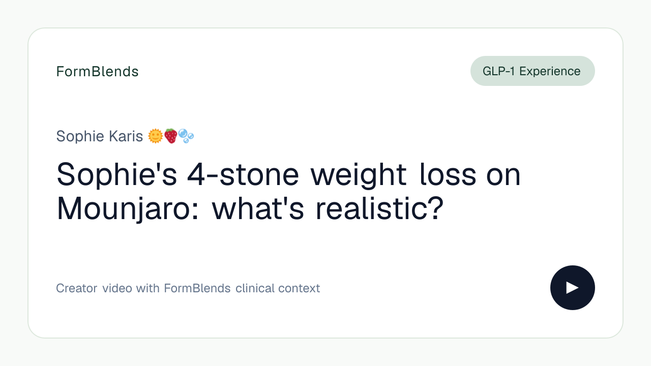 Sophie's 4-stone weight loss on Mounjaro: what's realistic?