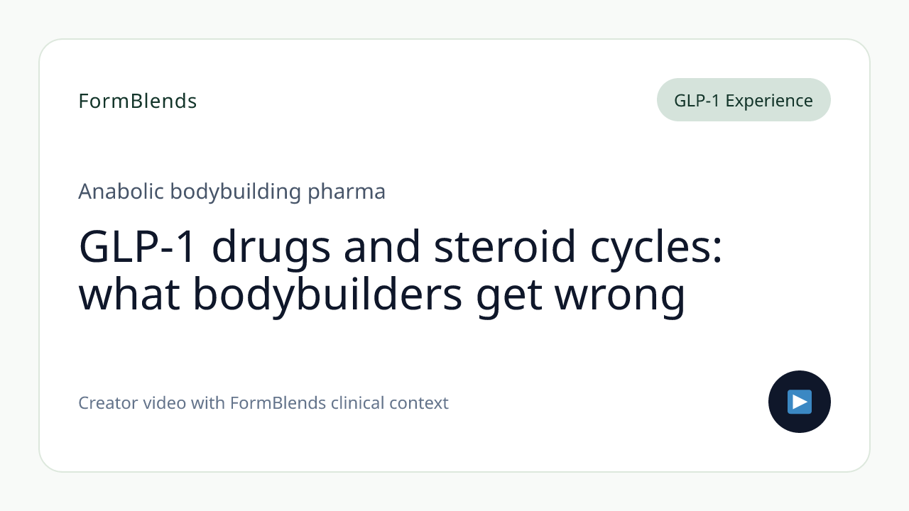 GLP-1 drugs and steroid cycles: what bodybuilders get wrong