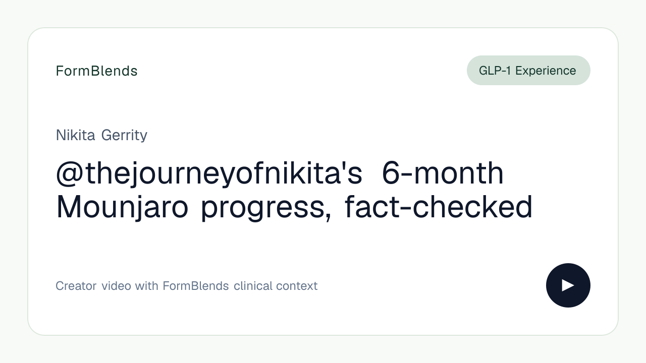@thejourneyofnikita's 6-month Mounjaro progress, fact-checked