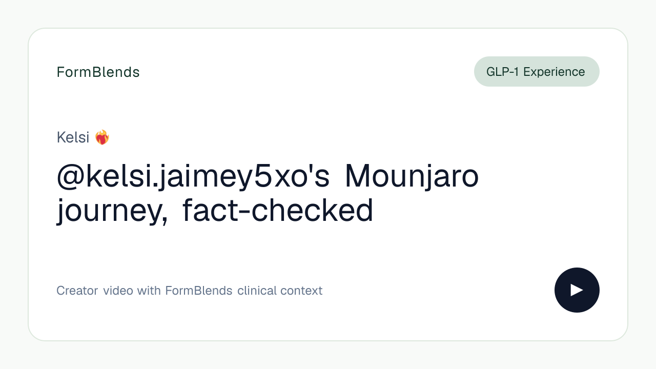 @kelsi.jaimey5xo's Mounjaro journey, fact-checked