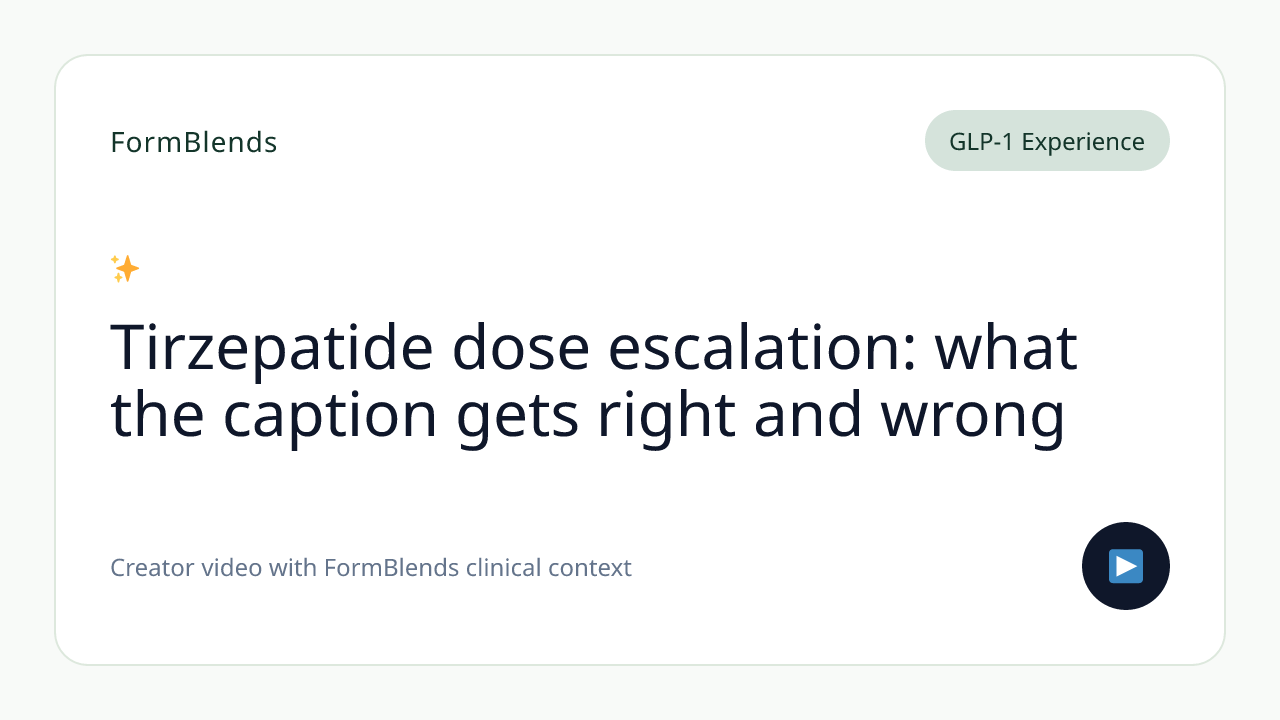 Tirzepatide dose escalation: what the caption gets right and wrong