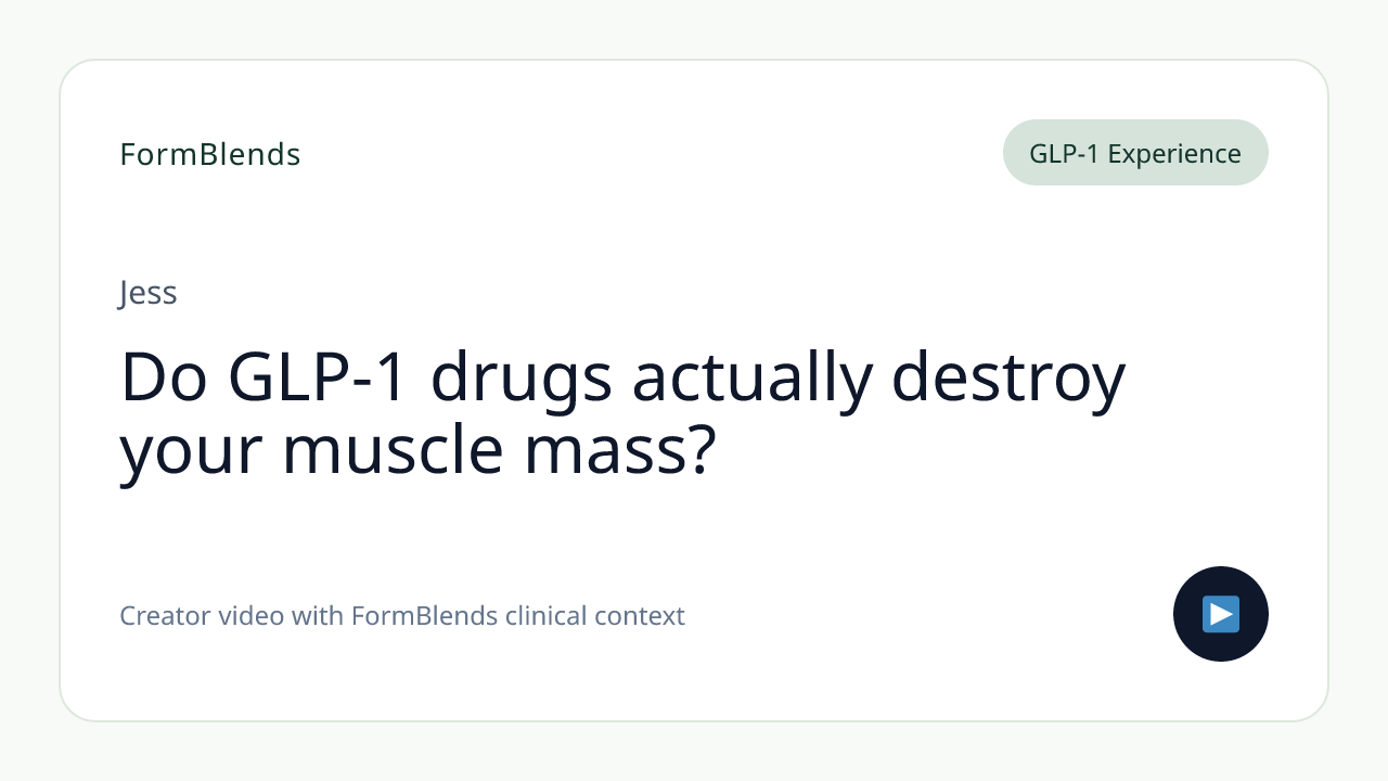 Do GLP-1 drugs actually destroy your muscle mass?