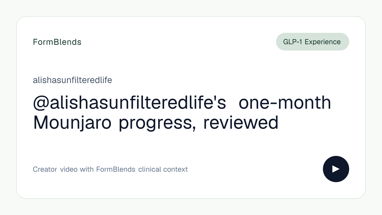 @alishasunfilteredlife's one-month Mounjaro progress, reviewed