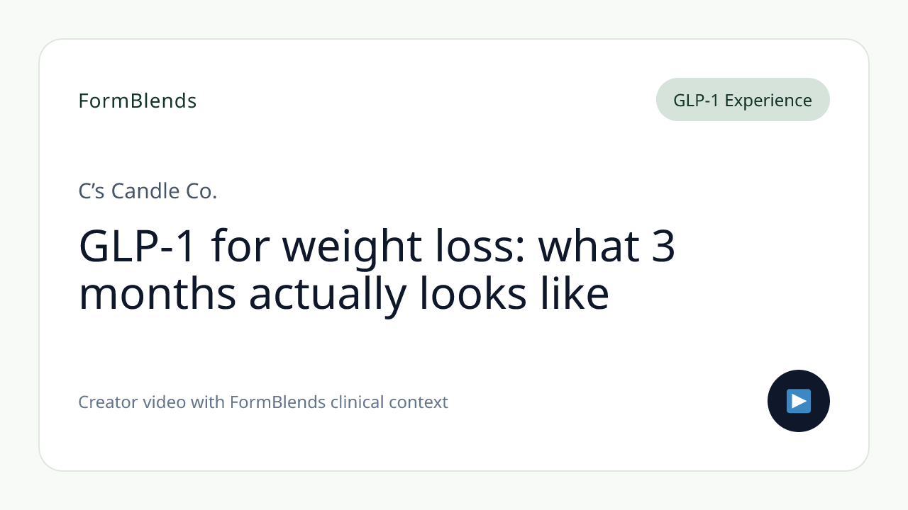 GLP-1 for weight loss: what 3 months actually looks like