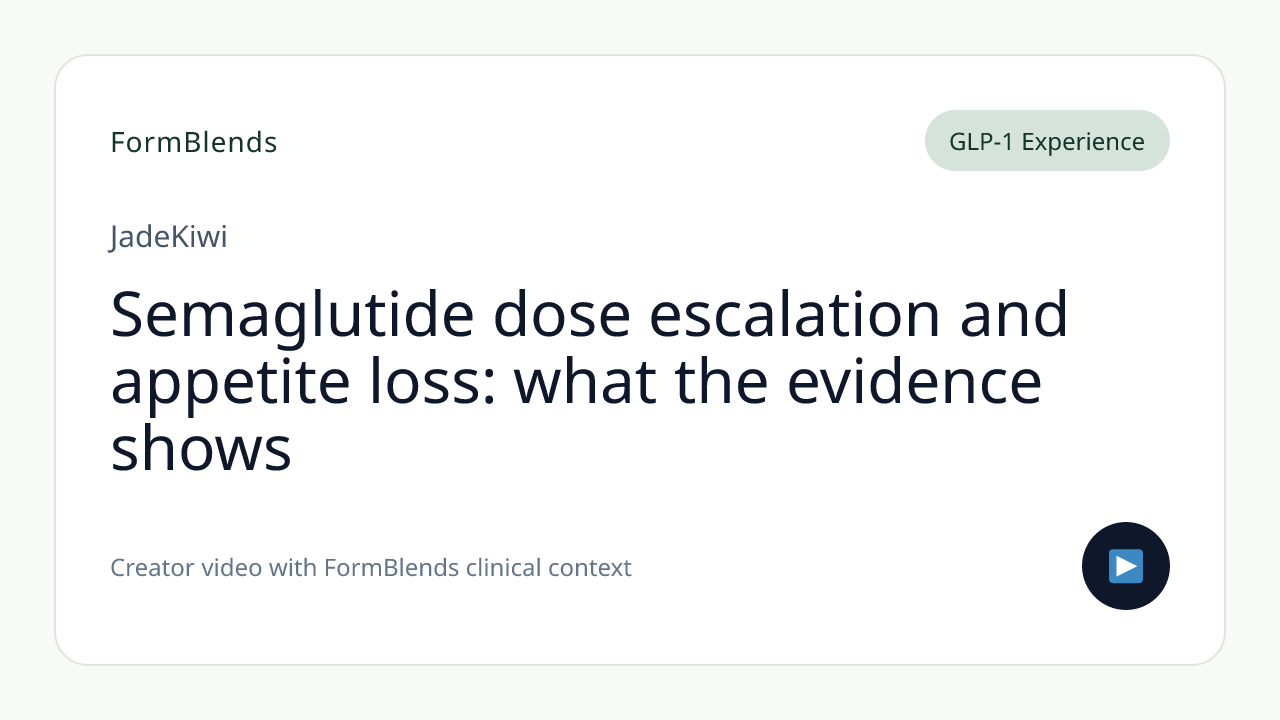 Semaglutide dose escalation and appetite loss: what the evidence shows