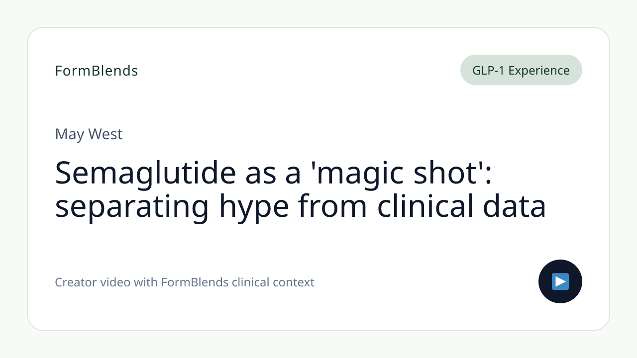 Semaglutide as a 'magic shot': separating hype from clinical data