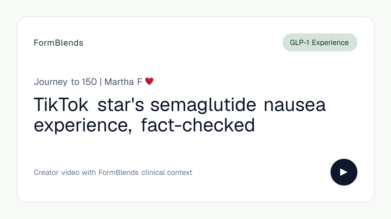 TikTok star's semaglutide nausea experience, fact-checked