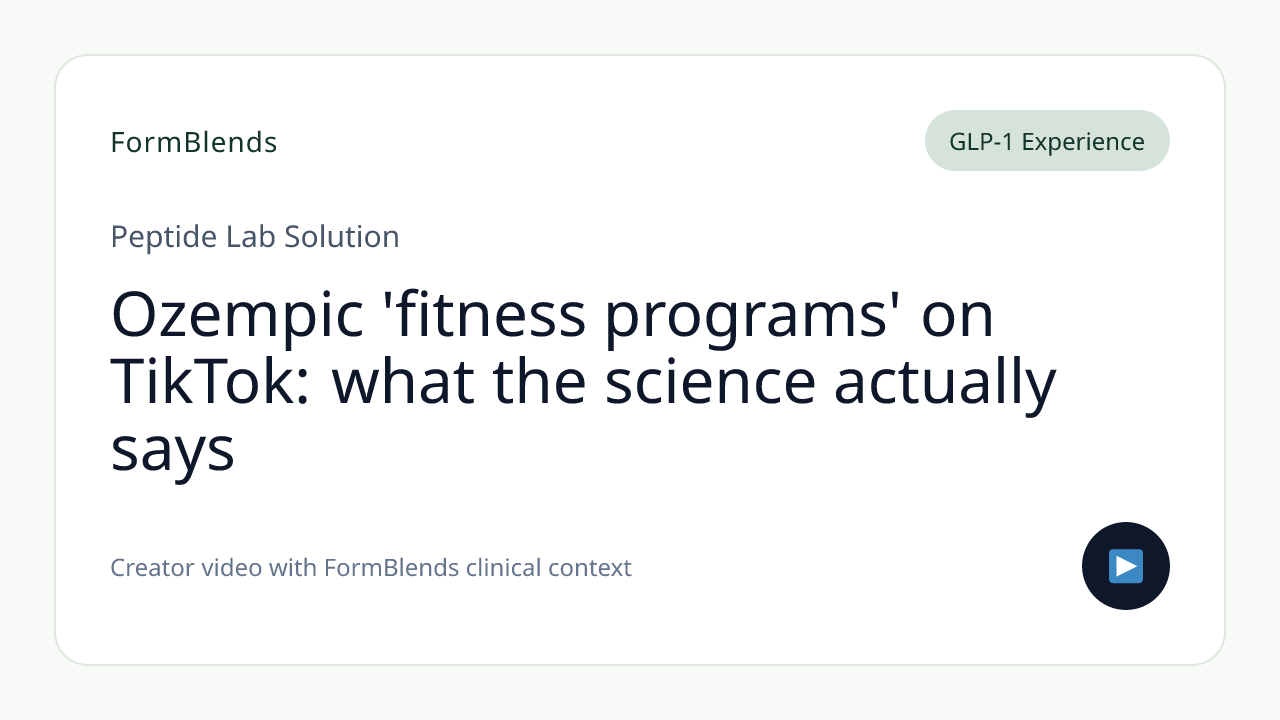 Ozempic 'fitness programs' on TikTok: what the science actually says