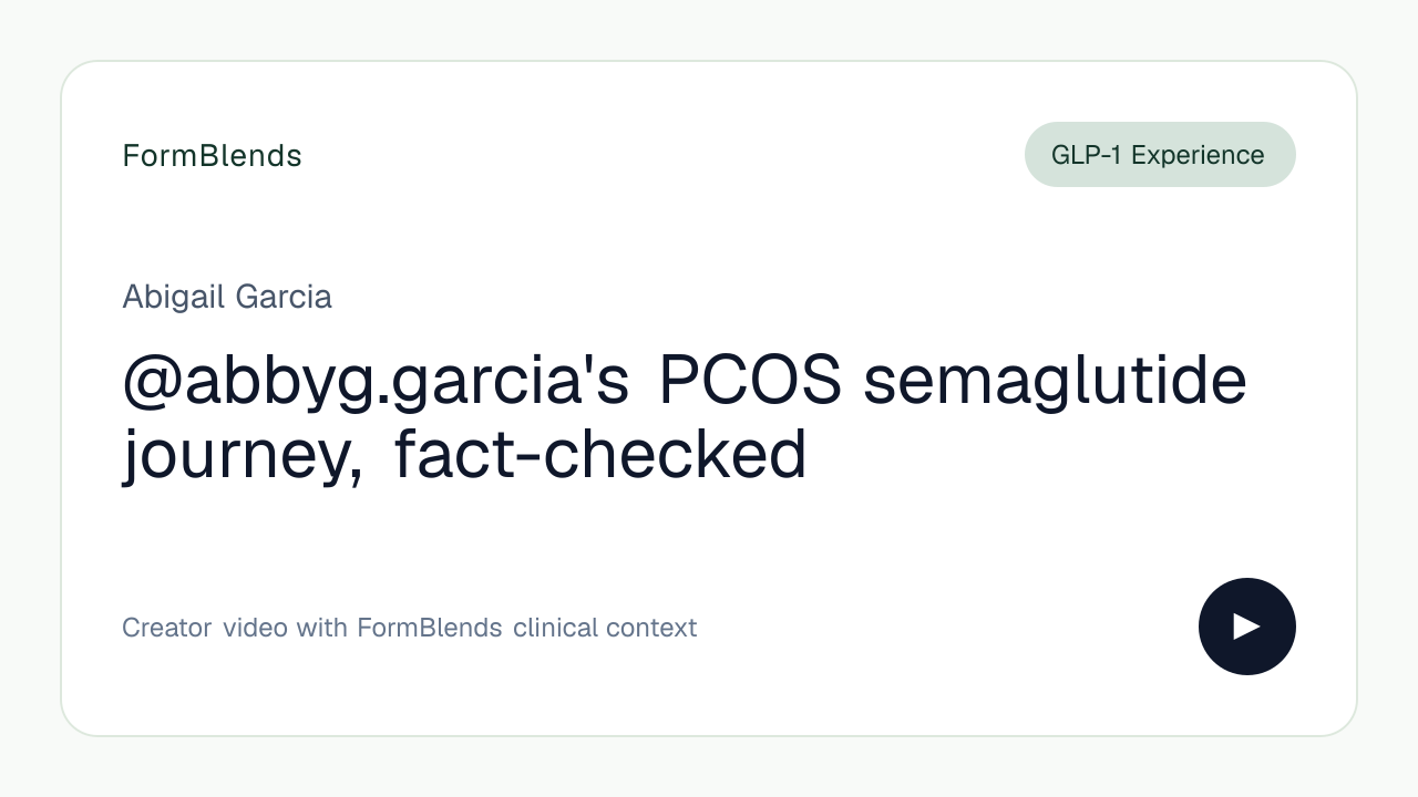 @abbyg.garcia's PCOS semaglutide journey, fact-checked