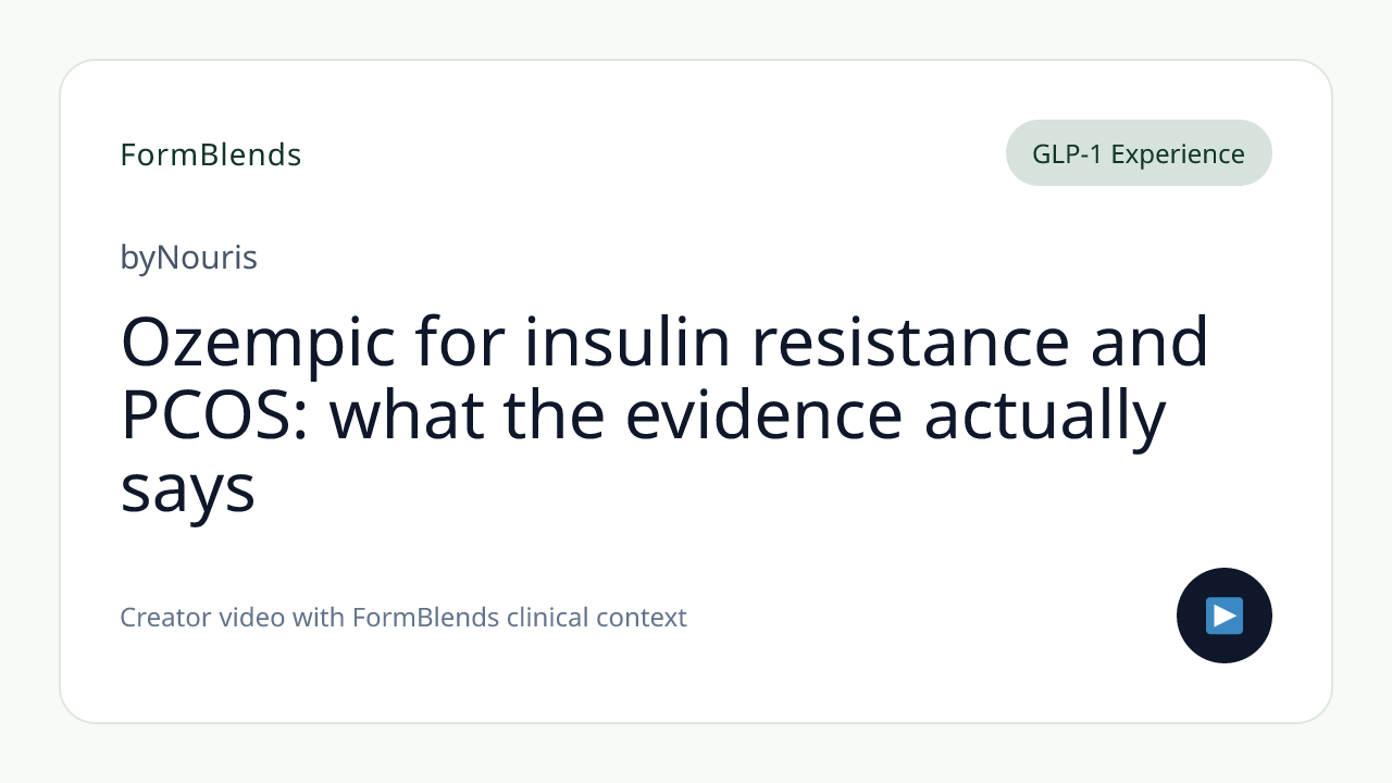 Ozempic for insulin resistance and PCOS: what the evidence actually says