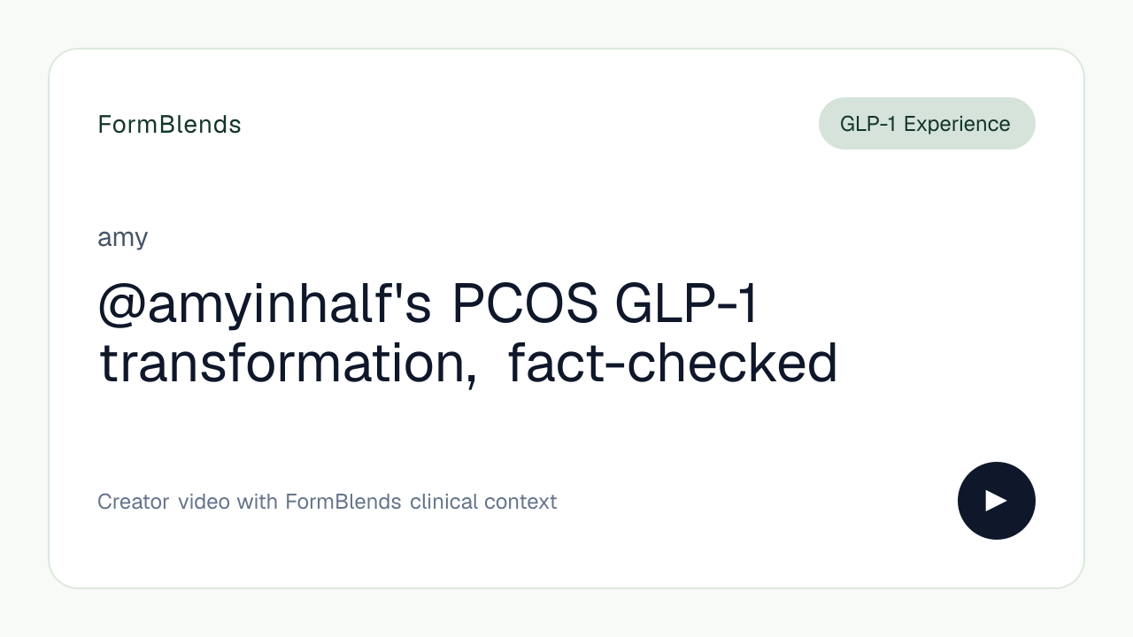 @amyinhalf's PCOS GLP-1 transformation, fact-checked