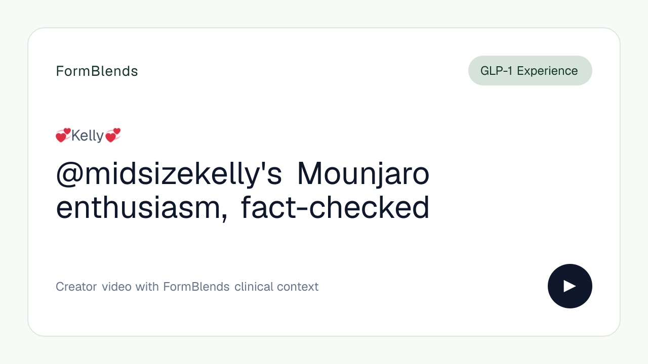 @midsizekelly's Mounjaro enthusiasm, fact-checked