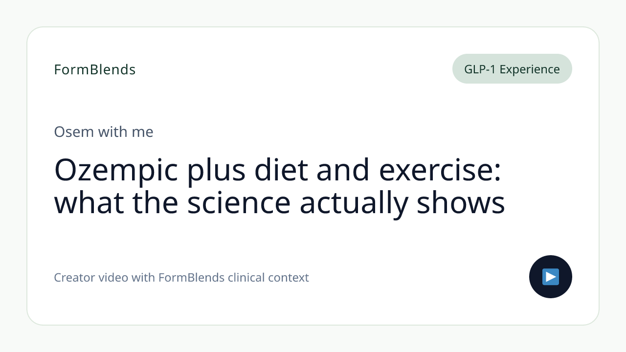 Ozempic plus diet and exercise: what the science actually shows