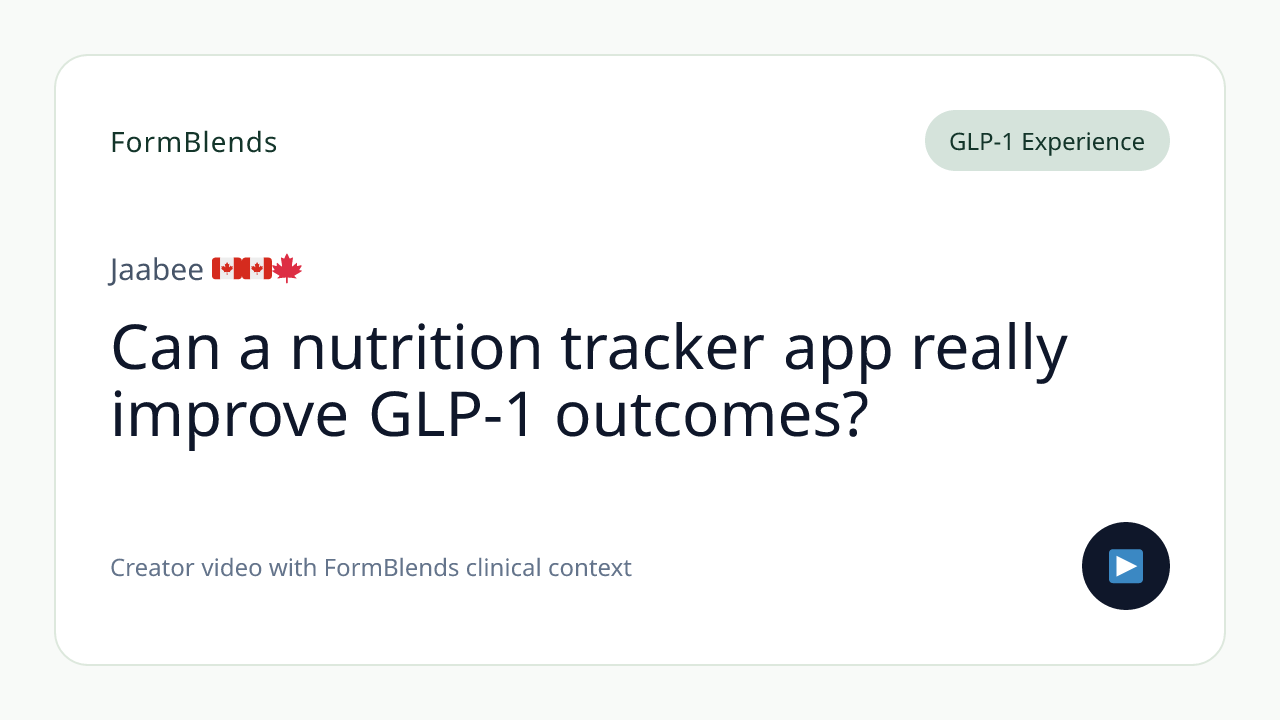 Can a nutrition tracker app really improve GLP-1 outcomes?
