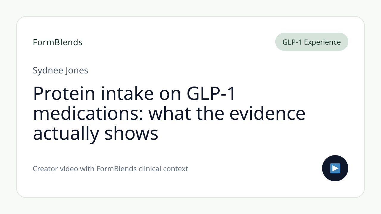 Protein intake on GLP-1 medications: what the evidence actually shows