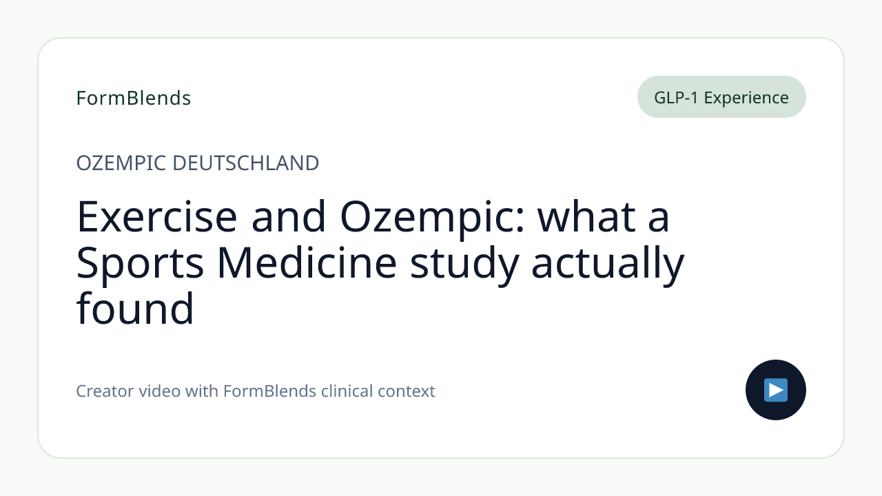 Exercise and Ozempic: what a Sports Medicine study actually found