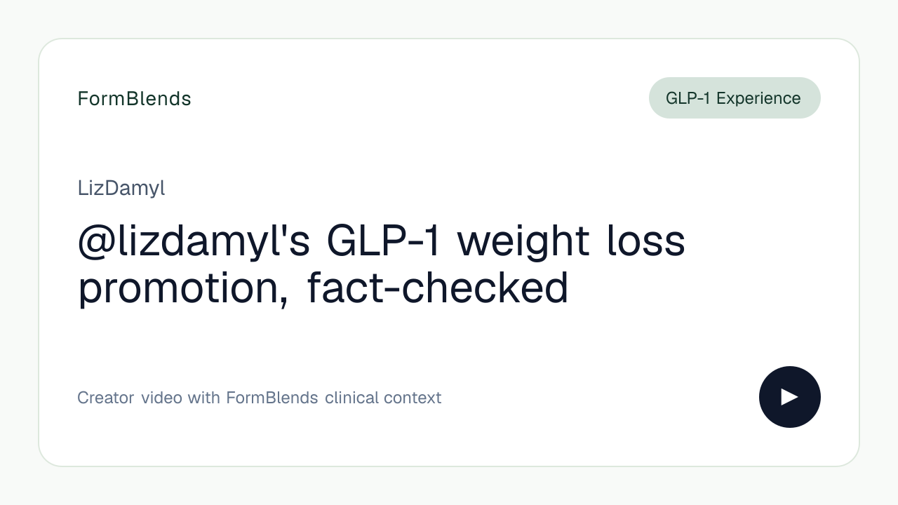 @lizdamyl's GLP-1 weight loss promotion, fact-checked