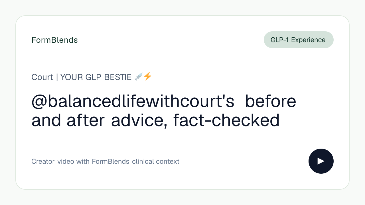 @balancedlifewithcourt's before and after advice, fact-checked