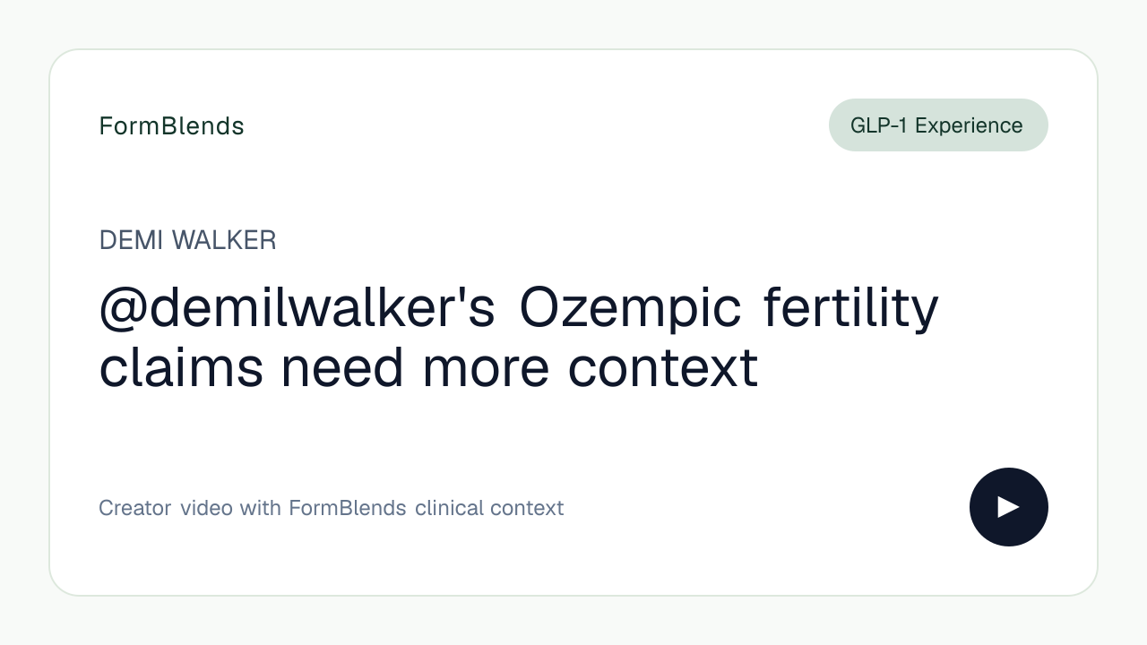 @demilwalker's Ozempic fertility claims need more context