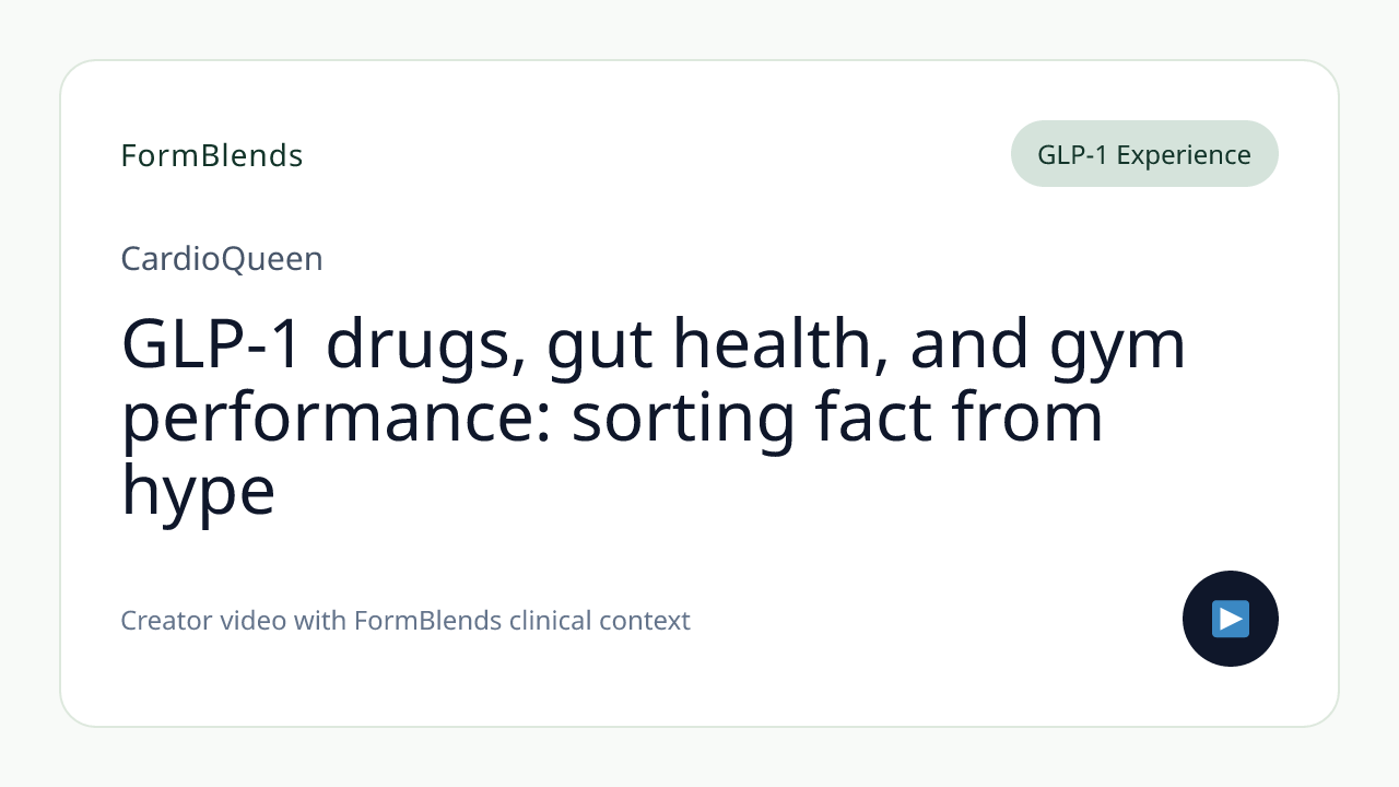 GLP-1 drugs, gut health, and gym performance: sorting fact from hype