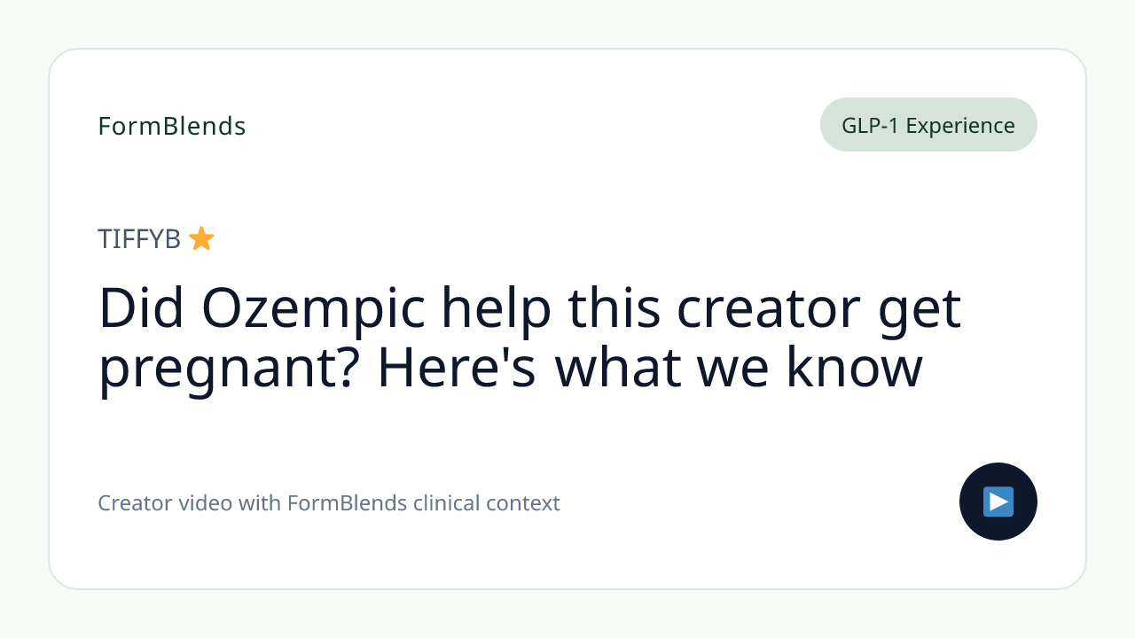 Did Ozempic help this creator get pregnant? Here's what we know
