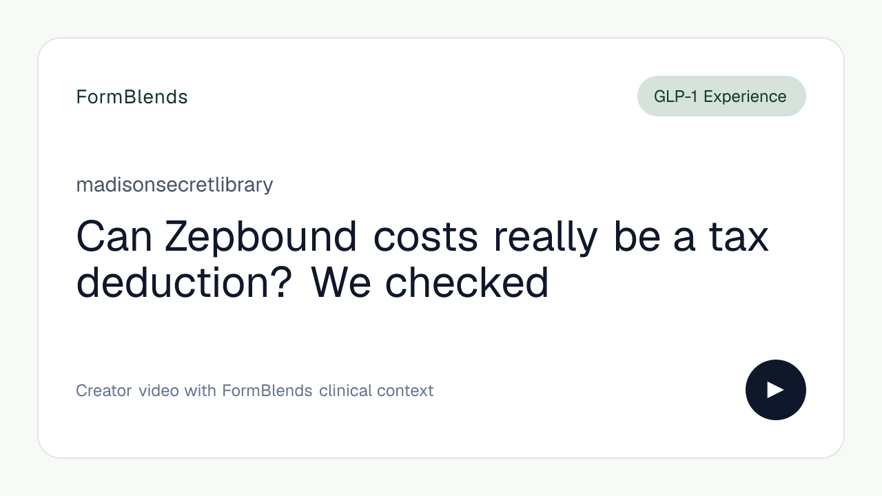 Can Zepbound costs really be a tax deduction? We checked