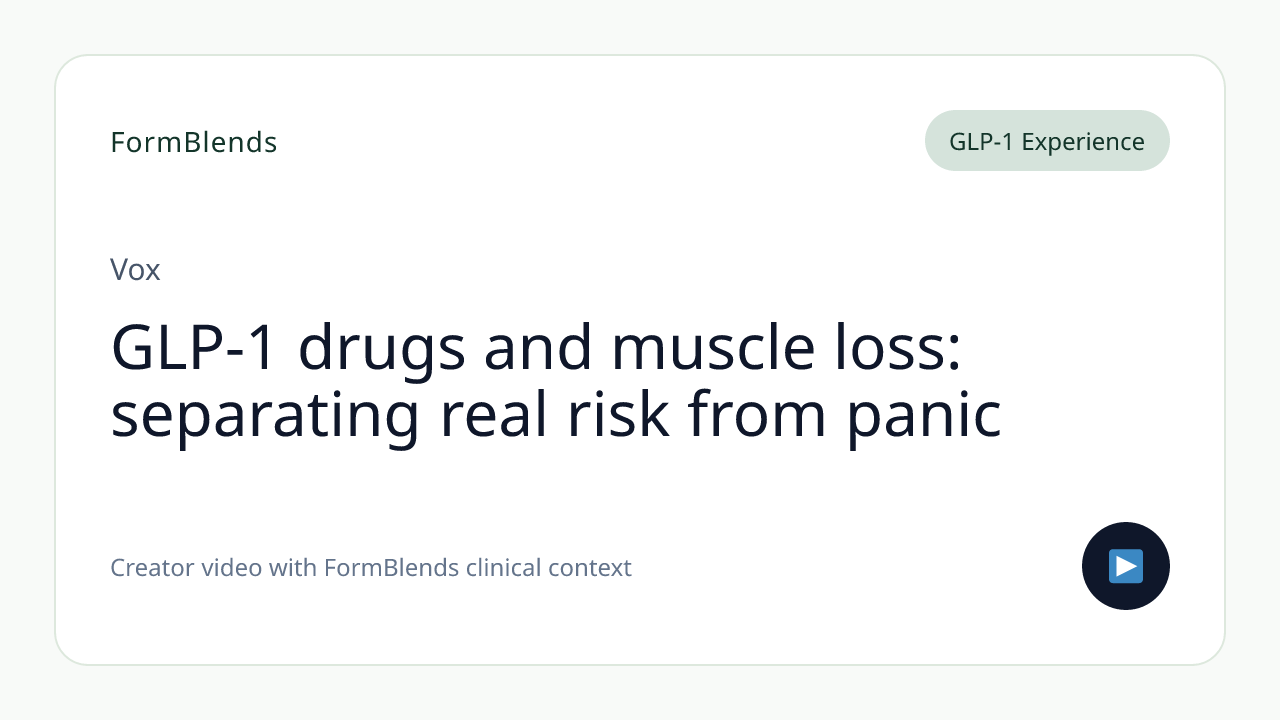 GLP-1 drugs and muscle loss: separating real risk from panic