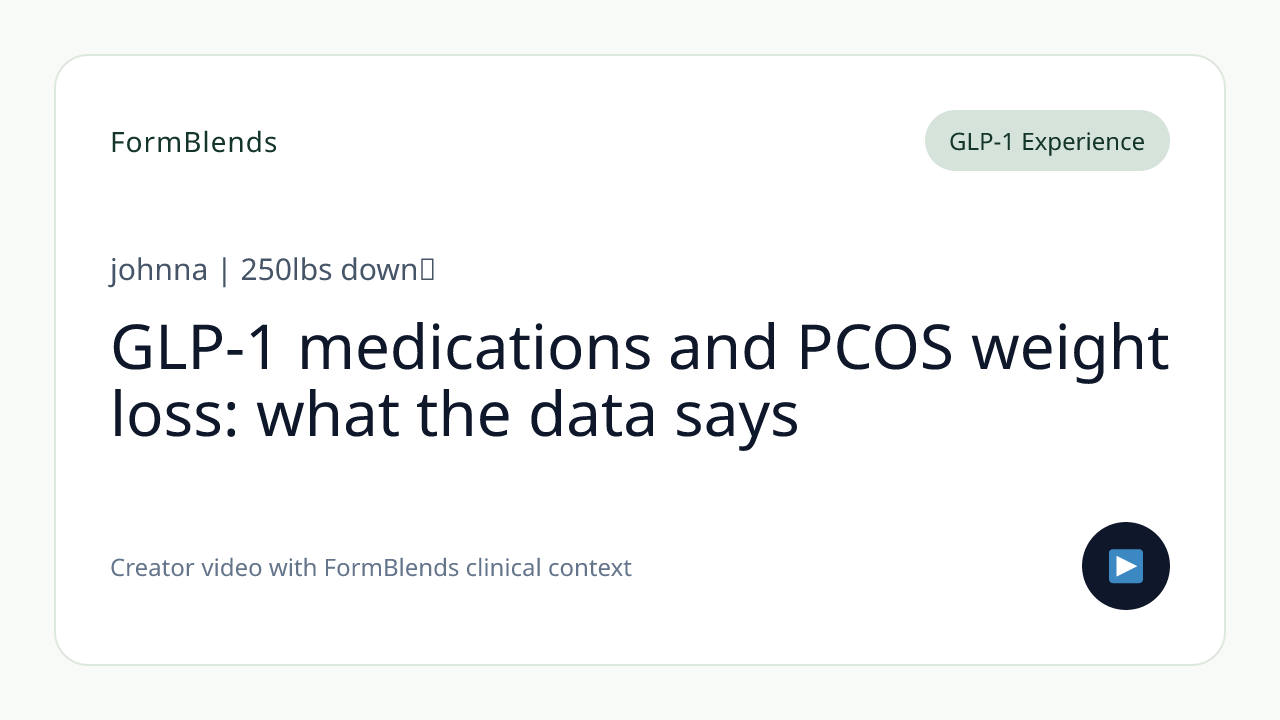 GLP-1 medications and PCOS weight loss: what the data says