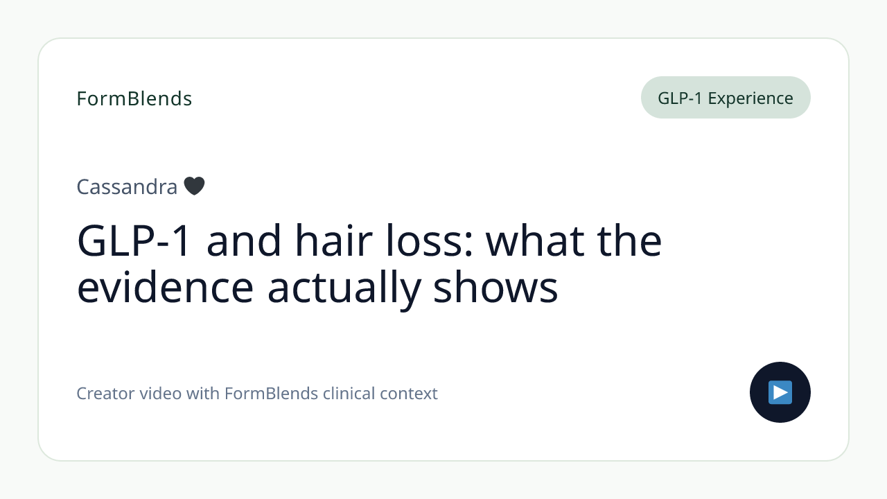 GLP-1 and hair loss: what the evidence actually shows