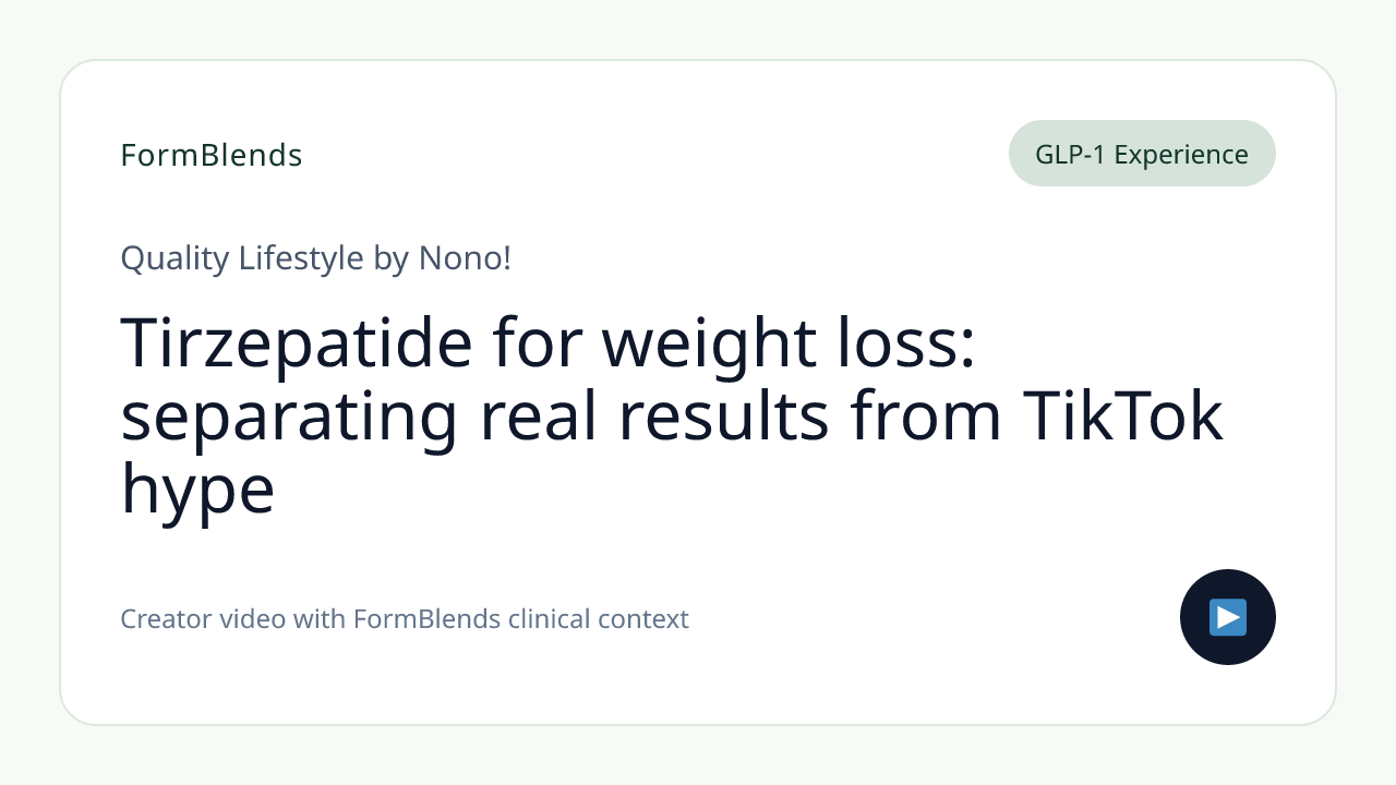 Tirzepatide for weight loss: separating real results from TikTok hype