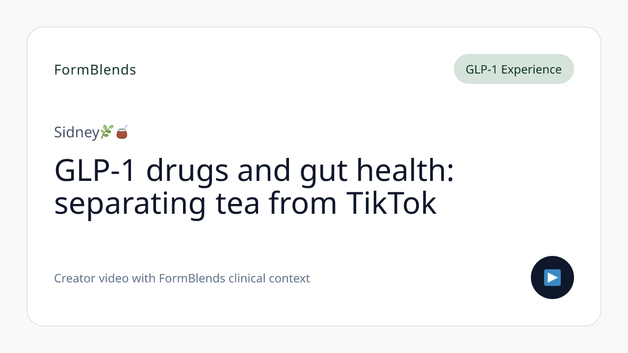 GLP-1 drugs and gut health: separating tea from TikTok