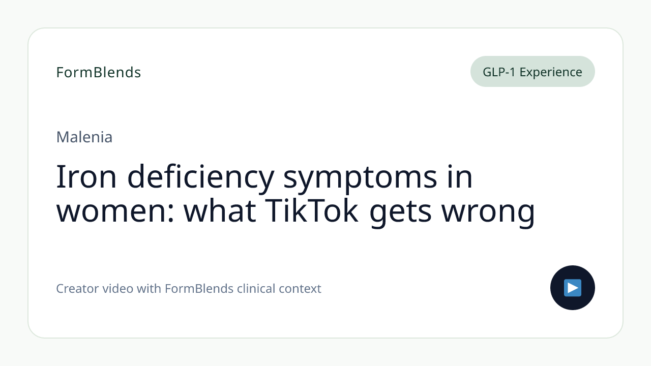 Iron deficiency symptoms in women: what TikTok gets wrong