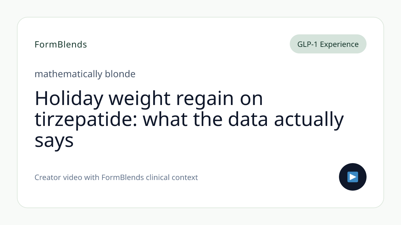 Holiday weight regain on tirzepatide: what the data actually says